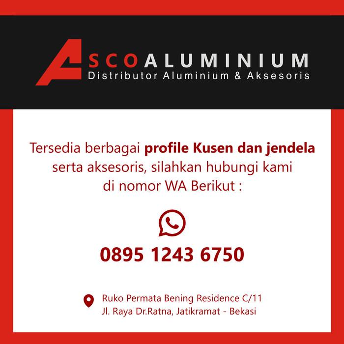Aluminium Open Back Polos Profile 0428 kusen 3 inch