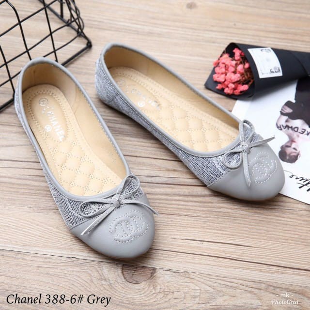 New Arrival Casual Shoes Chanel Flat Sylte Ballet Shoes Code : 388-6 VAL BATAM SEPATU IMPORT