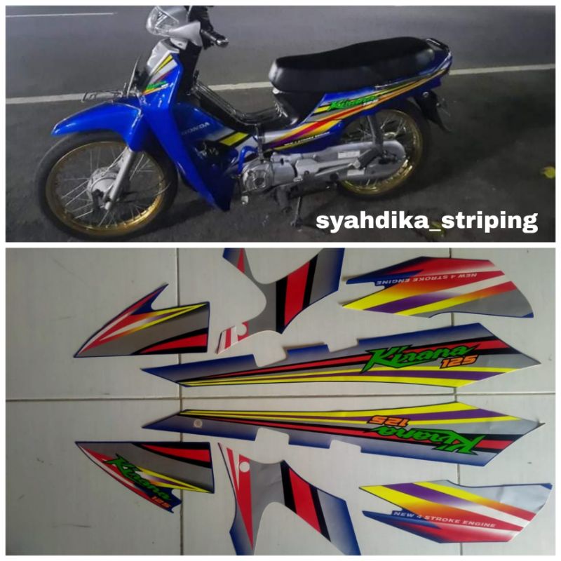 STICKER STRIPING LIS BODY HONDA KIRANA 125 2004 BIRU
