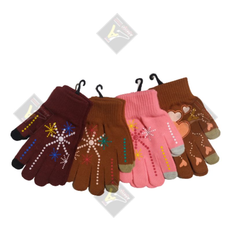 TOUCHSCREEN GLOVES FHASION GIRLS/sarung tangan rajut touchscreen/sarung tangan layar sentuh hp Android wanita- terlaris