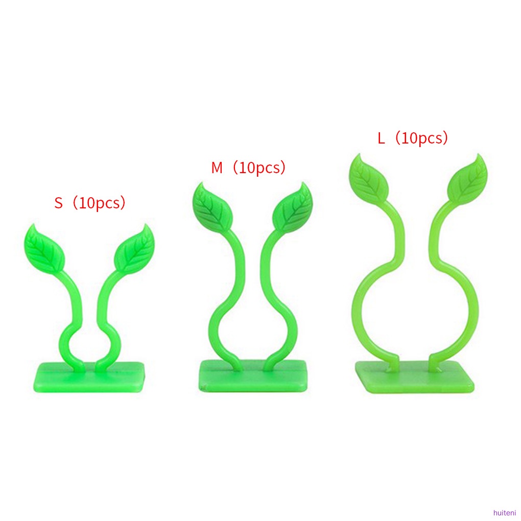 10pcs Plant Clips Plastic Fixed Plant Buckles Self Adhesive Vine Tied Fastener Hooks, S huiteni.id