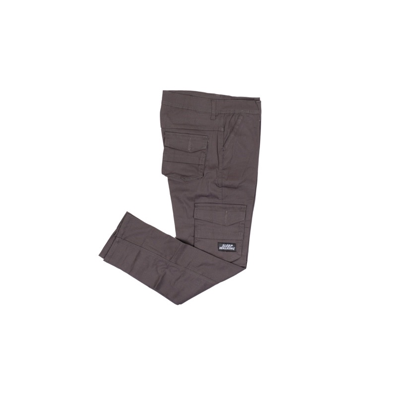 Long Cargo Pants in Grey