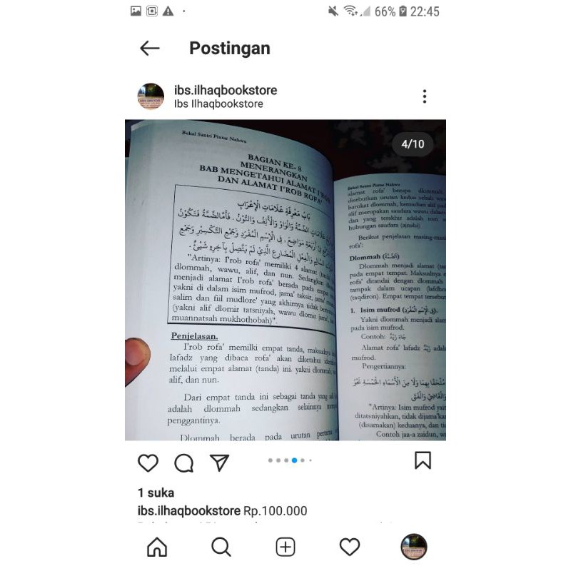 Bekal santri pintar nahwu dua jilid pengantar memahami jurumiyyah