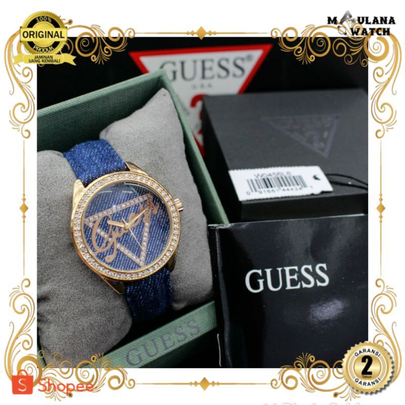 JAM TANGAN PRIA WANITA | RANTAI | KULIT | KARET | MURAH | WANITA GUESS W0456L6 ORIGINAL