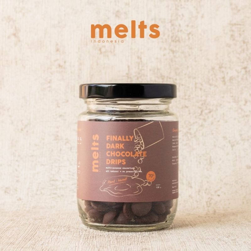 

MELTS Finally Dark Chocolate Drips 70% Healthy Chocolate Couverture