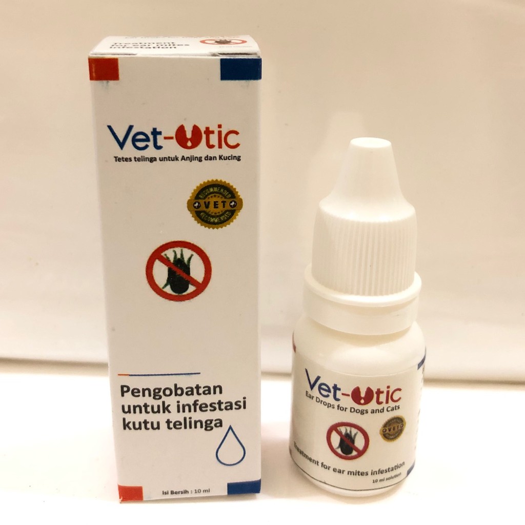 VET OTIC - Obat Tetes Telinga Anjing Kucing Kelinci Radang Kutu Luka Telinga Vetotic Earmites