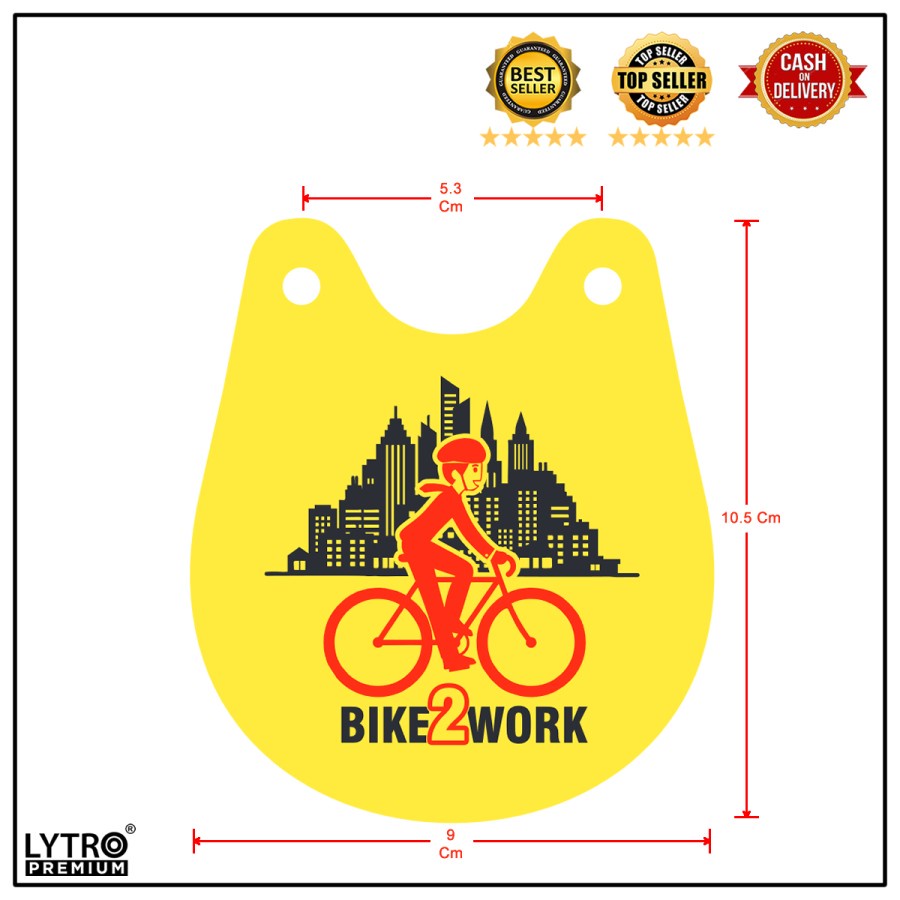 Bike Tag Sepeda BIKE TO WORK - Gantungan Sadel Sepeda