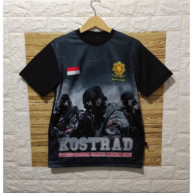KAOS PRIA KOSTRAD TNI AD/KAOS OLAHRAGA OUTDOOR TENTARA KOSTRAD
