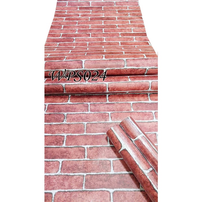 Wallpaper Stiker Dinding Batu Bata Merah WPS 024 Walpaper Walpeper Wolpeper Setiker Dekorasi Rumah M