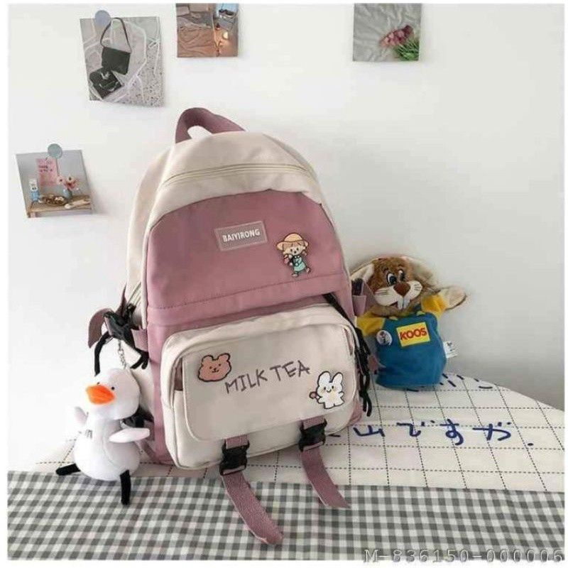 Tas Ransel Anak-Anak Tas Sekolah Wanita Tas Sekolah TK SD Tas Ransel MILK TEA