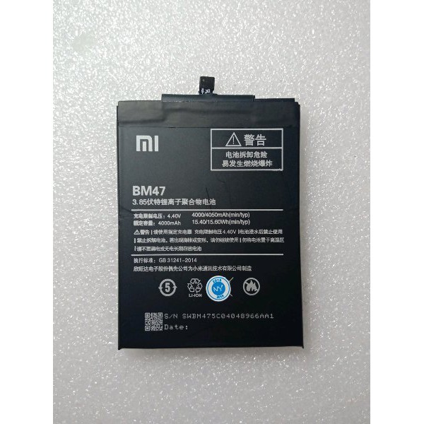 BATERAI XIAOMI BM47 REDMI 3 - BATRE XIAOMI REDMI 3 BM47 ORIGINAL