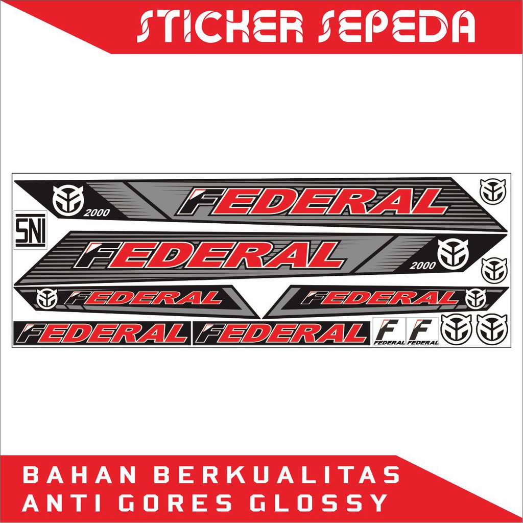 STICKER SEPEDA - STICKER SET SEPEDA FEDERAL - 04 - SAHILA STICKER
