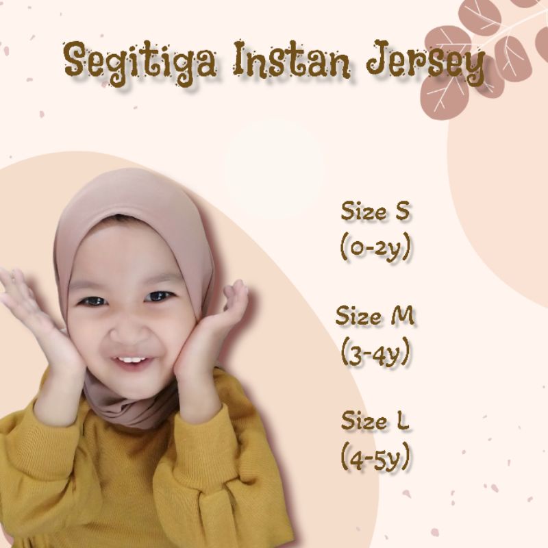 *FREE GIFT* Segitiga instan jersey / Segitiga instan anak / Segitiga instan / hijab anak instan