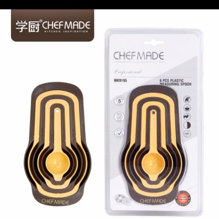 chefmade wk9195 plastic measuring spoon set / sendok takar