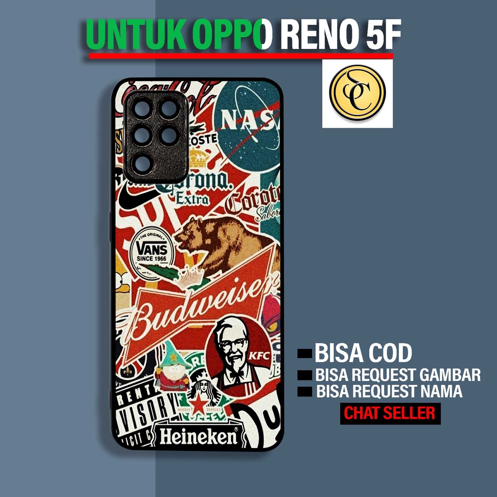 Untung Case Oppo Reno 5F - Case Glossy Reno 5F [ SuprmKfc ] - Hardcase Oppo Reno 5F - Softcase Oppo 