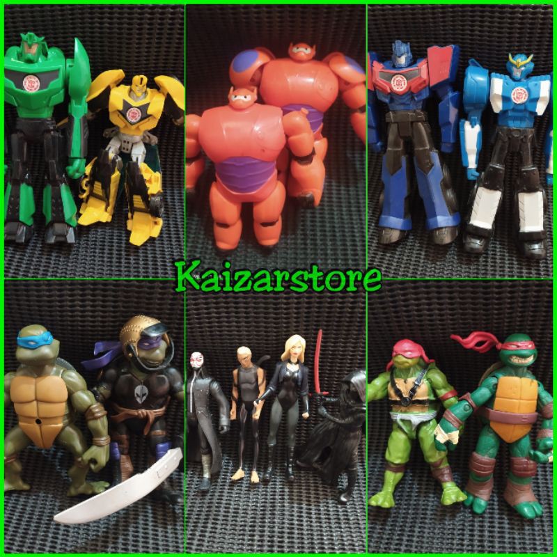 Mainan Action Figure Original KW Super Hero Ninja Turtles Transformers Avangers power rangers mystic