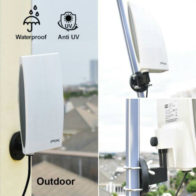 Antena Tv Indoor / Outdoor Digital Analog PX DA-5200 + Kabel 12M - ANTENA TV COCOK UNTUK SET TOP BOX / STB