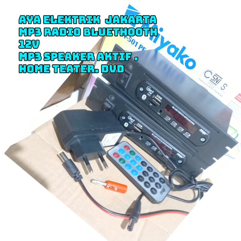 Mp3 player bluetooth dengan box  + adaptor/ mp3  RADIO RAKITAN /  AMPLI RADIO AKTIF