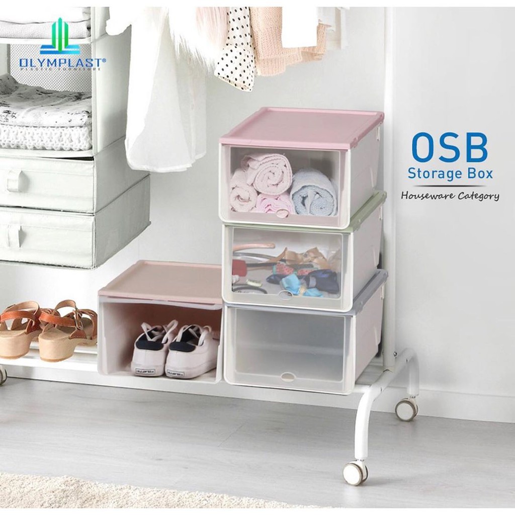 Container Plastik Olymplast Storage Box OSB kotak sepatu kotak plastik box plastik olymplast storage