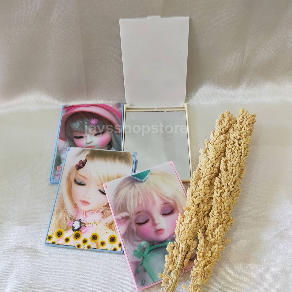 Cermin Lipat Kaca Karakter Barbie 3D Mini