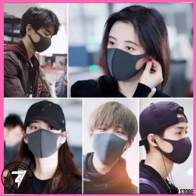 Masker Kain Polos Bahan SCUBA Bisa dicuci dan Masker ANTI AIR - SCUBA MASK