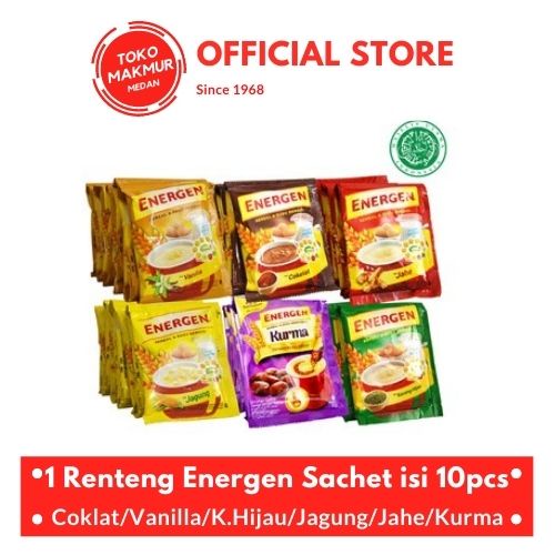 1 RENCENG ENERGEN SACHET ISI 10 SACHET