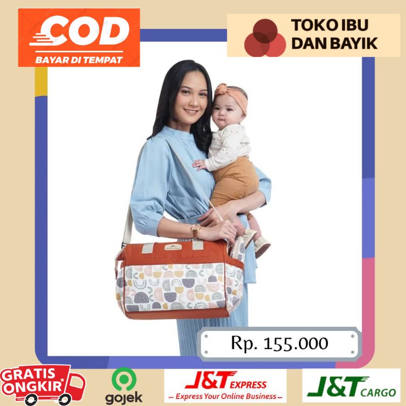 Mom's Baby Tas Bayi Besar/kecil + Tabung Botol Susu Wilona Series - MBT 3050/3049