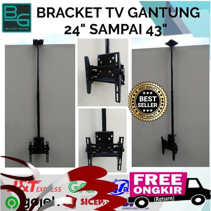 Bracket Ceiling Ceiling Bracket TV 40&quot; - 43&quot; Bisa Gojek