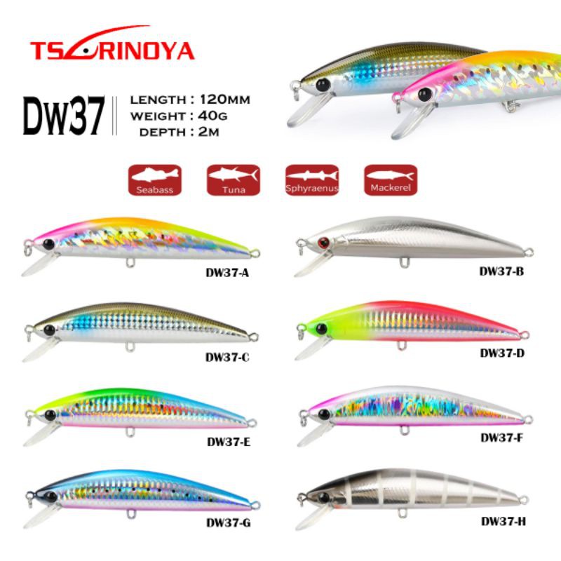 Lure Casting Tsurinoya Dw37 2020 Heavy Minnow