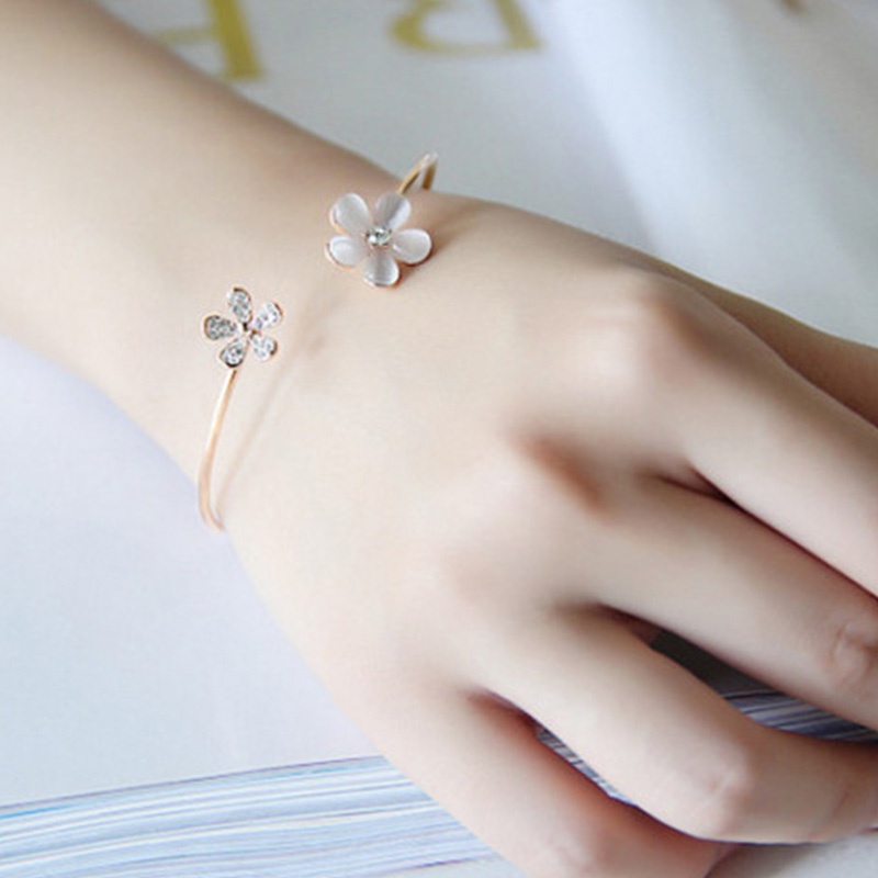 Gelang Daisy Emas Bata Air Membuka Disesuaikan Korea Wanita Aksesoris Fashion Bracelet