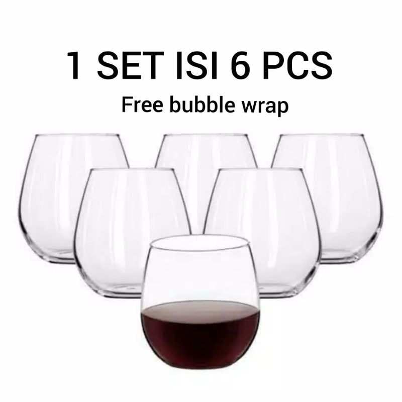 Jual Gelas Kaca 1 Set Isi 6 Pcs Gelas Bowl Bening Gelas Aesthetic Estetik Unik Beling 1097