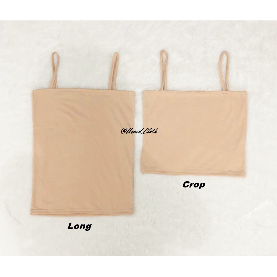 Uneed Cloth / SQUARE CAMISOLE / CROP TANKTOP / TANK TOP WANITA POLOS / TANGTOP BRA ATASAN LOLY-Nude