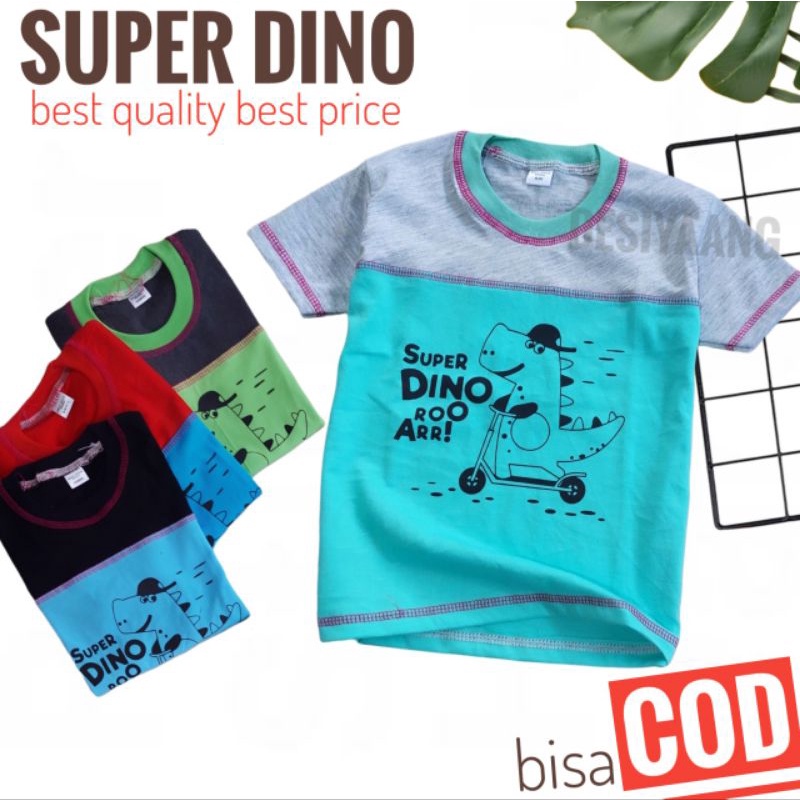 SET ANAK Laki Laki KAOS Oblong Two Tone DAN CELANA Pendek RIB MOTIF Size S Usia 3-4  Tahun