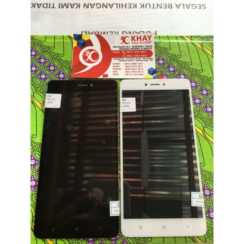 LCD FULL SET REDMI NOTE 4X WHITE AND BLACK