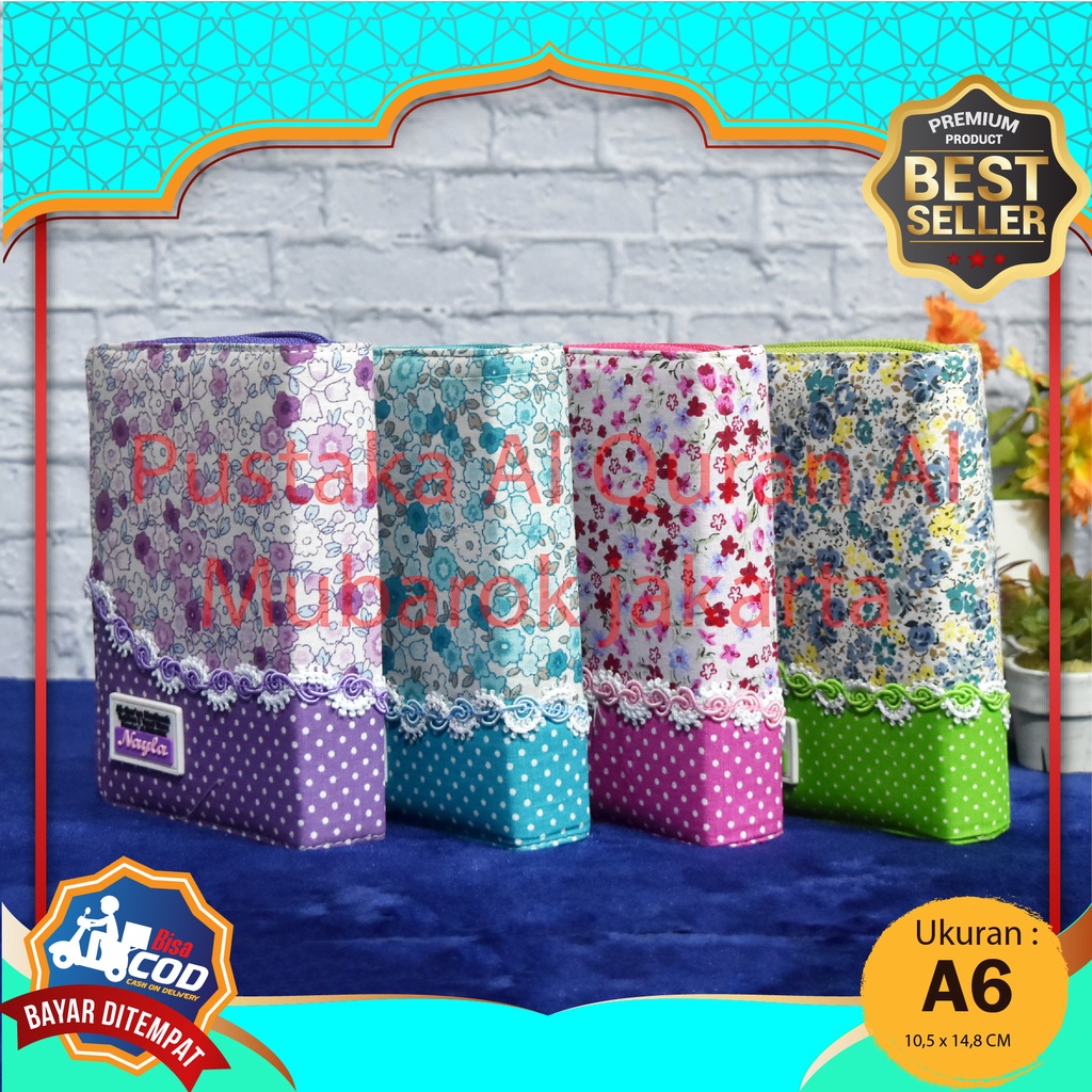 Al Quran Wanita Muslimah Terjemahan Tajwid Warna NAYLA A6 Cover Resleting - Alquran Wanita Cantik Te