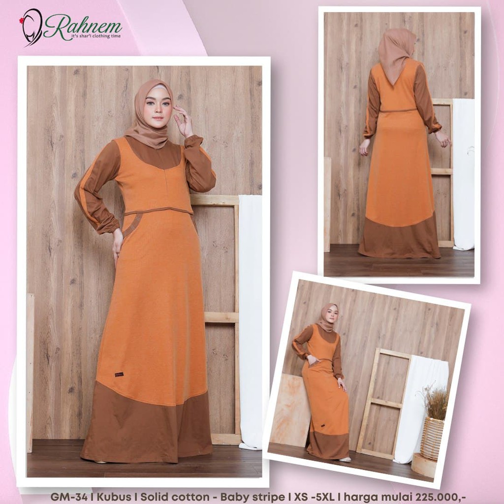 Gamis Rahnem Terbaru / GM - 34 / Fashion Muslim