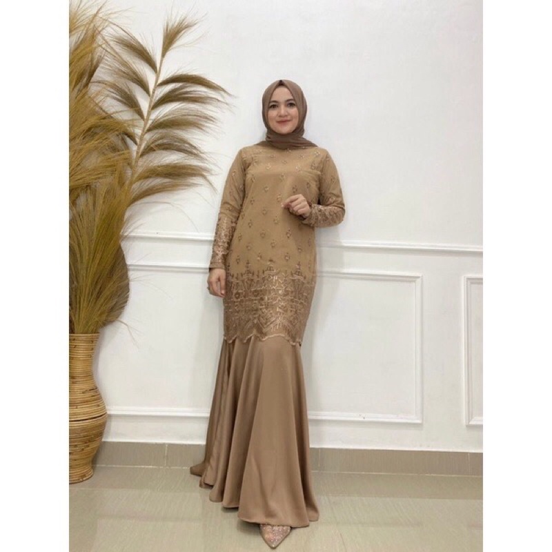 Mermaid dress/Dress duyung/Gamis mermaid/Gamis duyung/Rawnie dress/Gamis pesta Lebaran/Dress pesta t