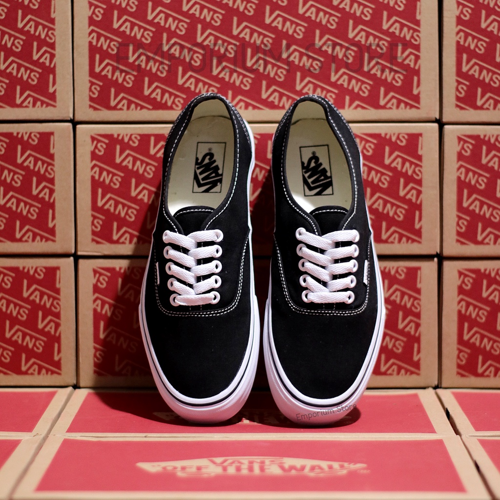 Vans Authentic Classic Black White / Sepatu Vans Authentic Hitam Putih