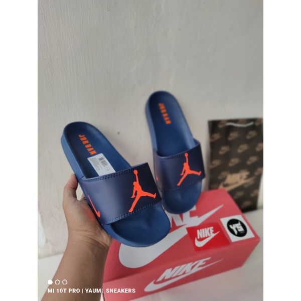 SANDAL SLOP NIK3 JORDAN-NAVY ORANGE