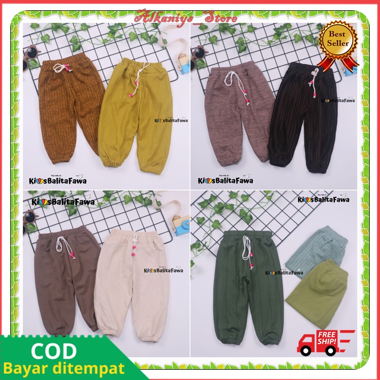 Jogger Pants Anak Perempuan Kids jogger polos Molly Uk 1-10 Tahun Joger Pants Anak Perempuan Uk 1-2 