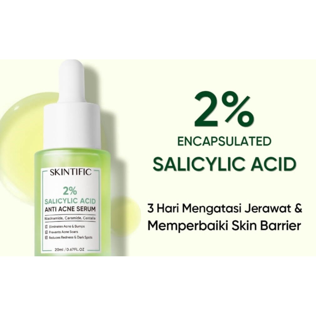 SKINTIFIC 2% Salicylic Acid Anti Acne Serum 20 ml / skintific acne serum / serum jerawat / obat jerawat