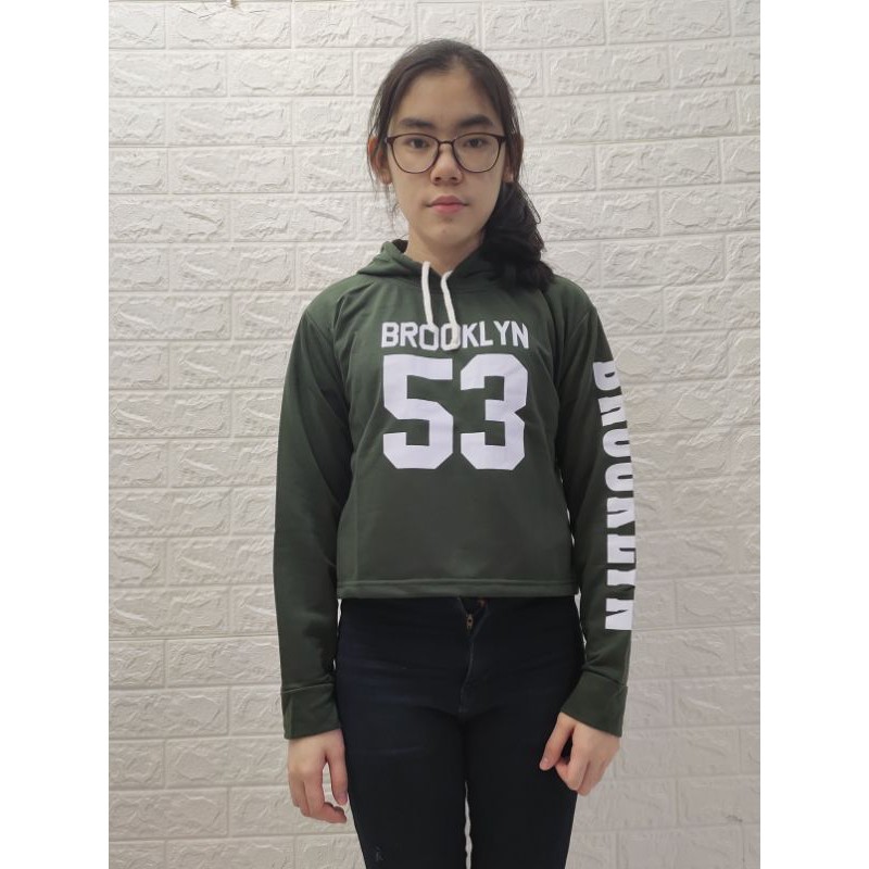 Sweater crop hoodie wanita premium harga murah...