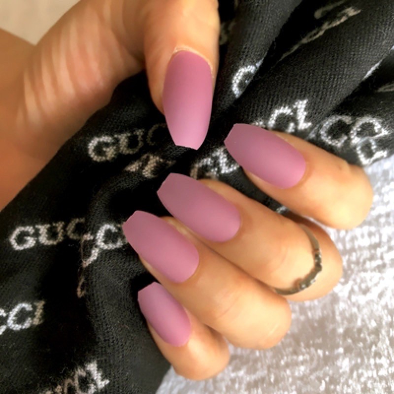 1 set 24pcs kuku palsu coffin matte part 2 || belum termasuk lem || fake nail kuku palsu warna matte