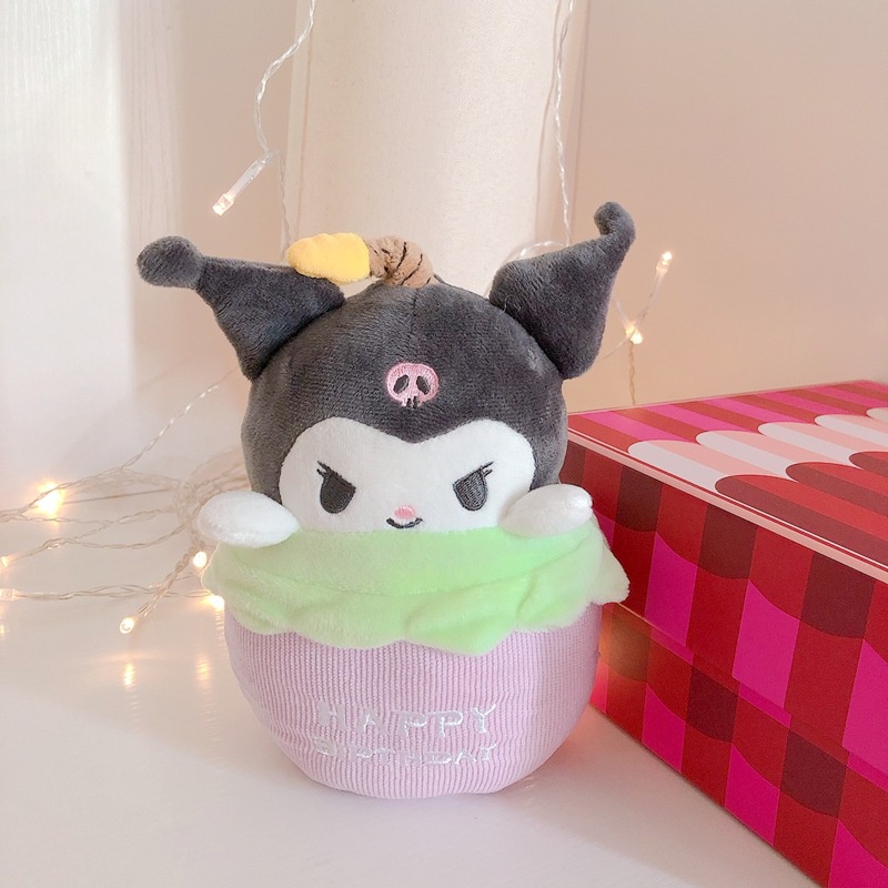 Kuromi Mainan Boneka Stuffed Plush Bentuk Kue Ulang Tahun Kirby Melody Untuk Hadiah Ulang Tahun