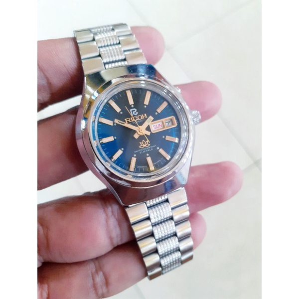 RICOH Sakura 21-Jewels. BLUE DIAL(second,bekas,vintage,kuno,antik)