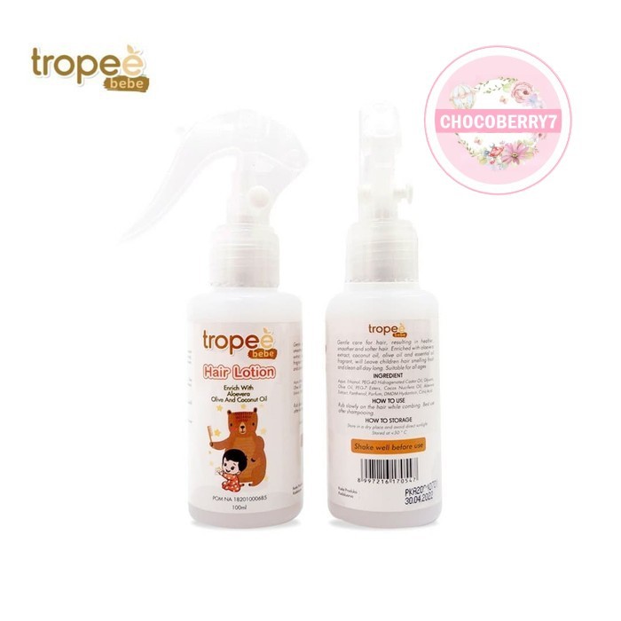 Tropee Bebe Hair Lotion 100ml Lotion Rambut Bayi Trope Bebe 100 ml