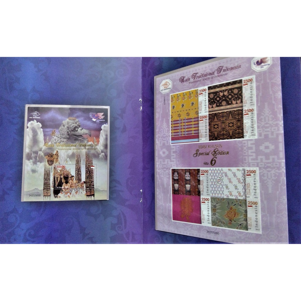 

Edisi Kemasan Khusus Perangko indonesia Kain Tradisional 2012 Serie 6