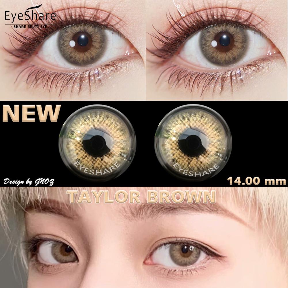 [✅COD] 1 Pasang Lensa Kontak Warna Softlens Mata Normal TAYLOR Sepasang Lensa Kontak Warna Soflens Karakter Softlens Murah Minus 0.00 DIA 14MM