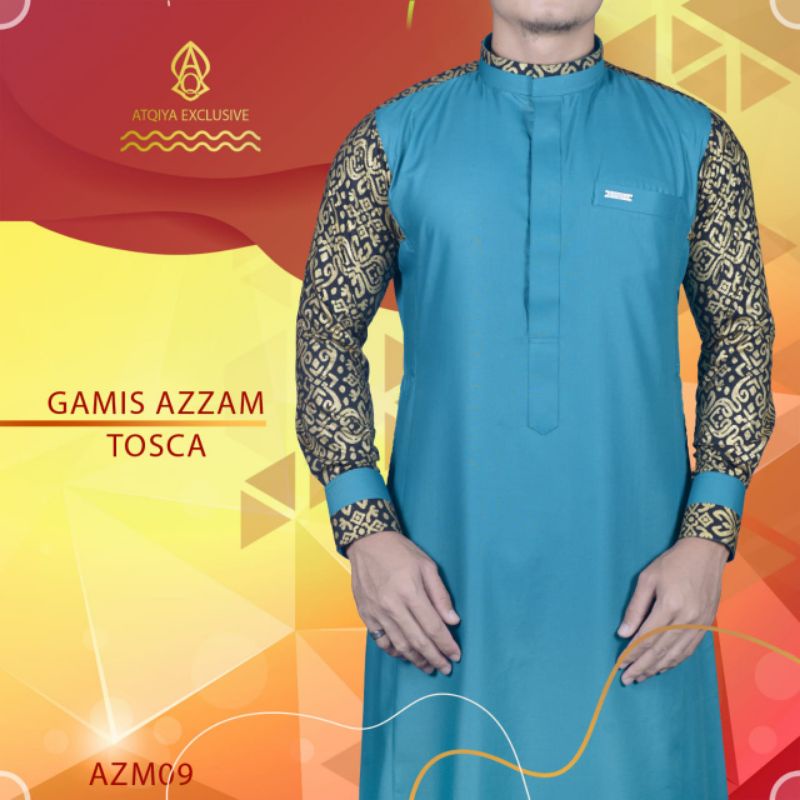 Gamis Azzam Dan Gamis Batik 1 / Gamis Atqiya Exclusive / Jubah Trendy / Gamis Motif Batik