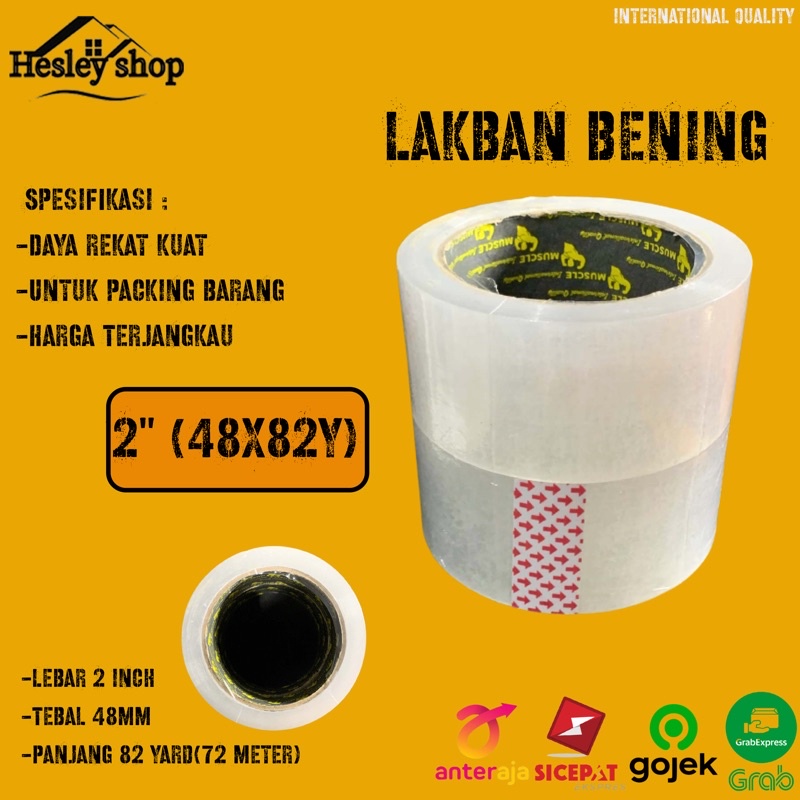 

Lakban Bening 2" (48mm x 82 yard) 72 Meter Muscle